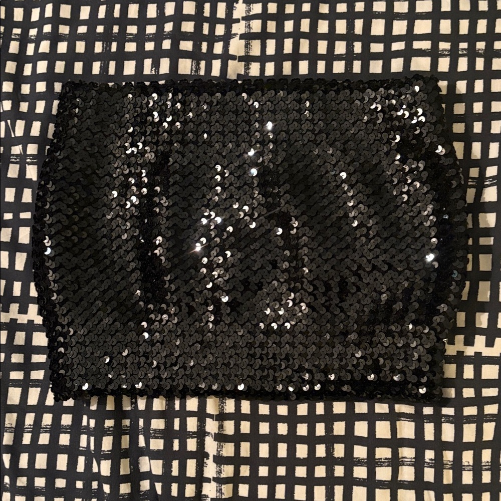 Honey Collection Black sequin tube top size M